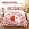 SK Slavia Prague Pattern Bedding Quilt Set  Home Decoration  Gift (1 * duvet cover + 2 * pillowcase  without core)