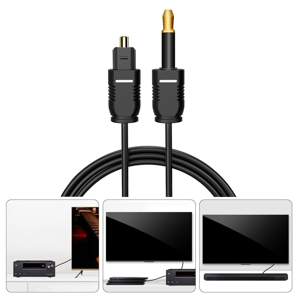 192 кГц ЦАП Оптический в 3,5 мм конвертер Однонаправленный оптический аудиокабель Адаптер Простой для PS4 HDTV DVD Set top Boxes