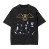 Aerosmith Dream on Постер-принт Портрет Футболка Мужская Женская Винтажная Стирка Хлопок Круглый вырез Летняя Новая Футболка Повседневный Оверсайз Топ