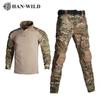 Plus-Size Tactical Camouflage Long-Sleeve Frog Suit Set (No Protective Gear)