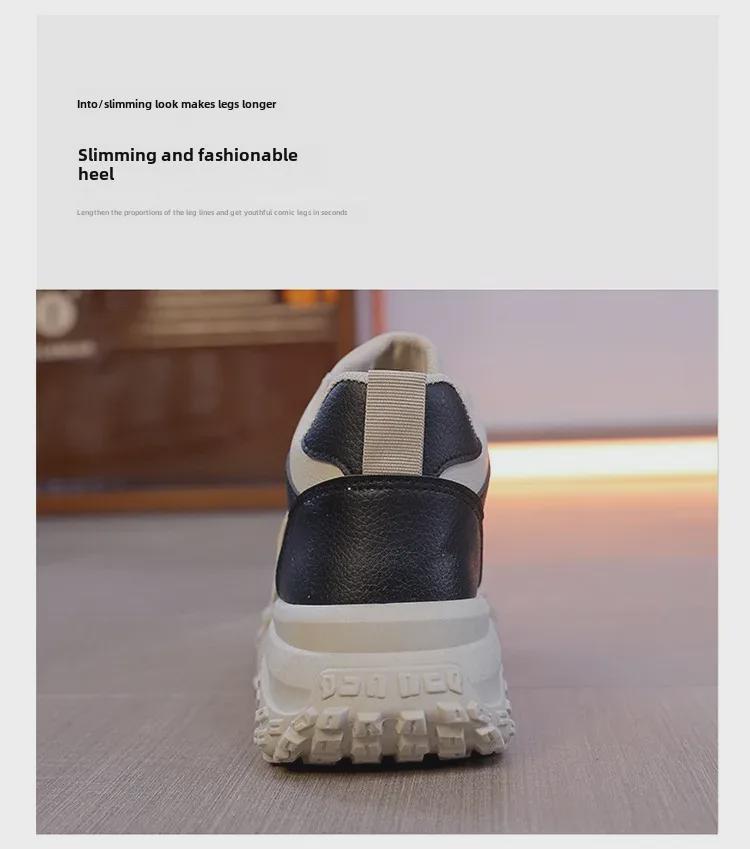 Women's High-Top White Sneakers, All-Match Thick-Soled Casual Shoes, 2025 Autumn/Winter New Sports Dad Shoes CY-C036