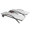 Sun Lounger Set with Table Poly Rattan Brown