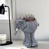 Yousheng Elephant Flowerpot Resin Succulent Planter Настольный стоячий цветочный горшок в форме слона для гостиной, офиса, приставного столика, декора стола