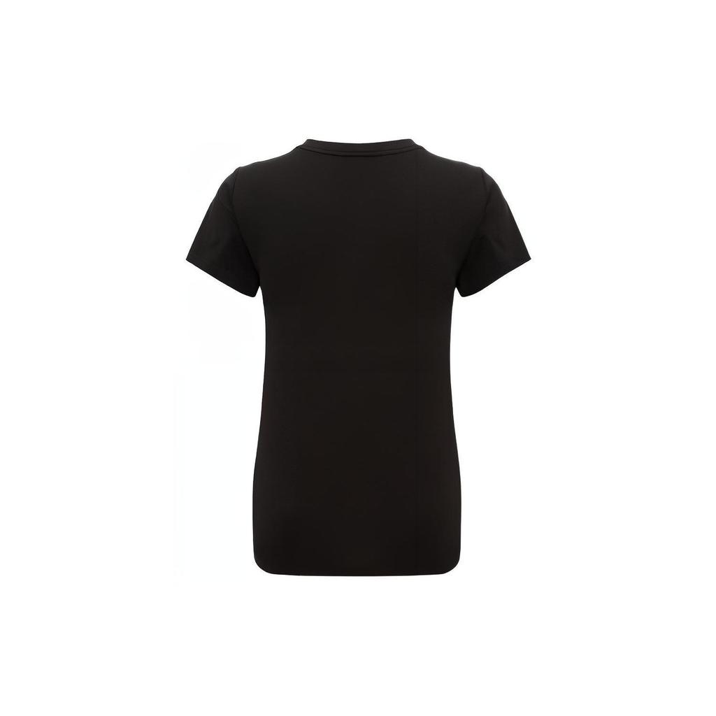 Calvin Klein Однотонная футболка с принтом логотипа и круглым вырезом, облегающая, с коротким рукавом, женские топы, черные J221217-BEH