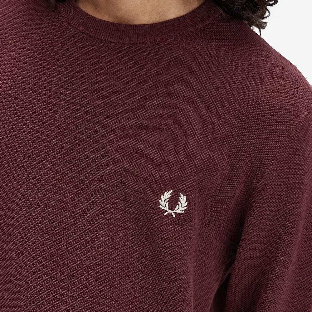 Fred Perry [Sharp] Вязаный джемпер с пике-стежком - Бордовый Afpm2531309-597