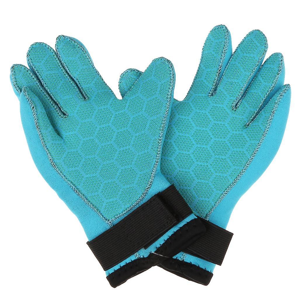 2xChildren Kids 3mm Neoprene Scuba Diving Swimming Surf Wetsuit Gloves S Blue