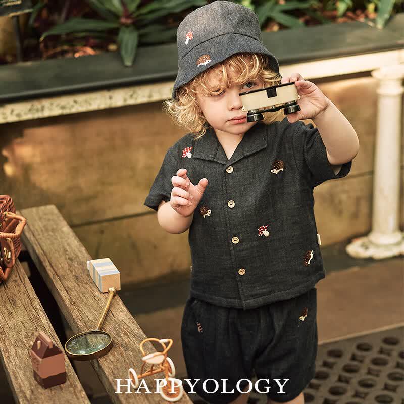 Двухслойные муслиновые шорты Happyology Kids с вышивкой