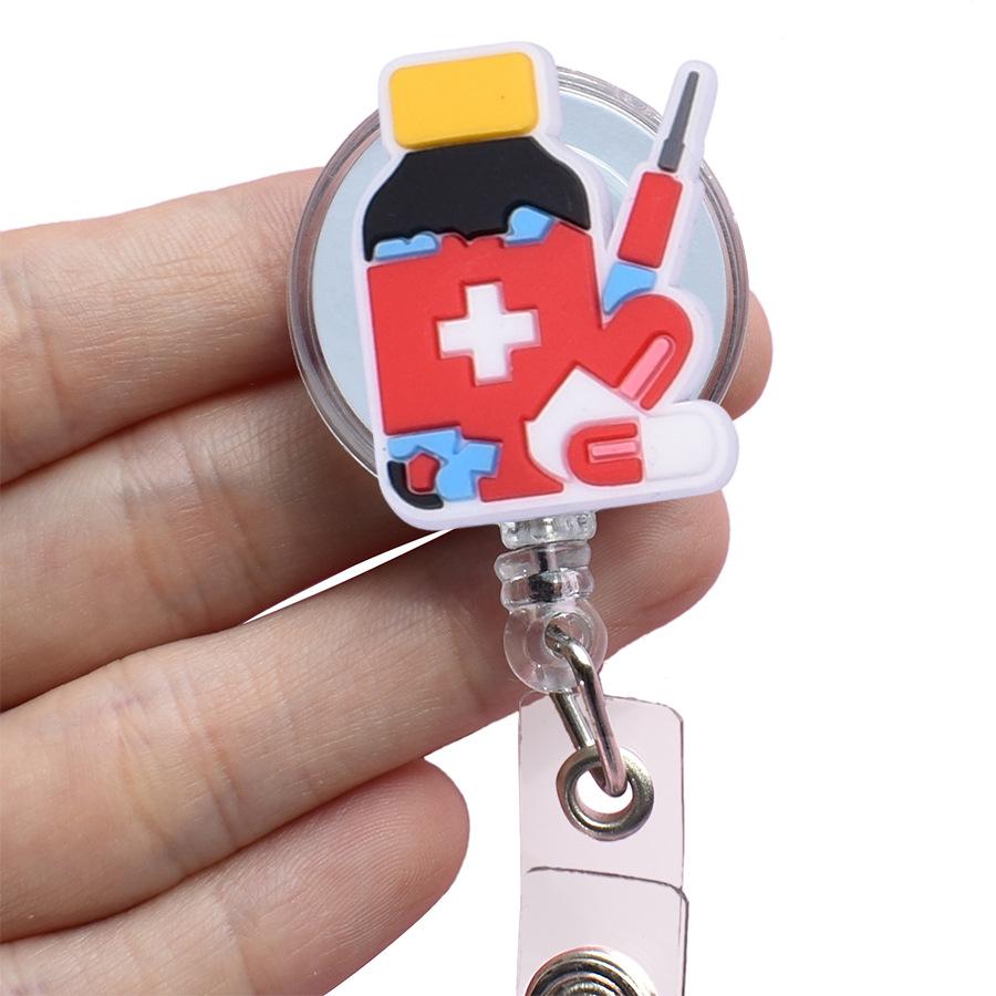 Мультяшная медицинская выдвижная пряжка, лицензия на работу для врача и медсестры, креативный ремешок, легко вытягиваемая пряжка, сертификат, фирменное наименование