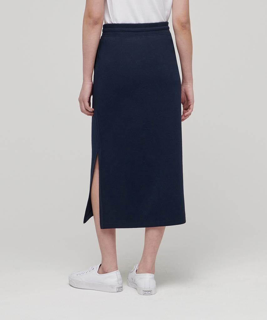 Musinsa Standard Woman Women'S Flat Terry Sweat Long Skirt [Navy]