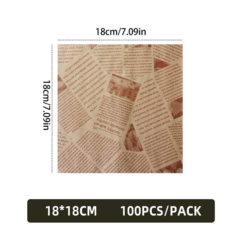 50/100 шт. маслостойкая бумага для упаковки сэндвичей, бургеров, хлеба, жареной пищи, фритюрницы, бумажные коврики для тарелок, аксессуары