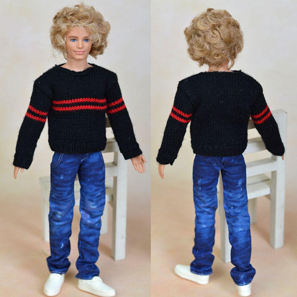 Одежда для кукол, детские игрушки, мужская кукольная одежда, кукольное пальто, джинсы, брюки, повседневный вязаный свитер