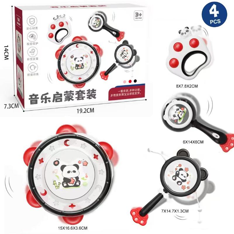 Baby Musical Instruments Set Montessori Handbell Sand Hammer Orff Ringing Instrument Infant Early Visual Stimulation Sensory Toy