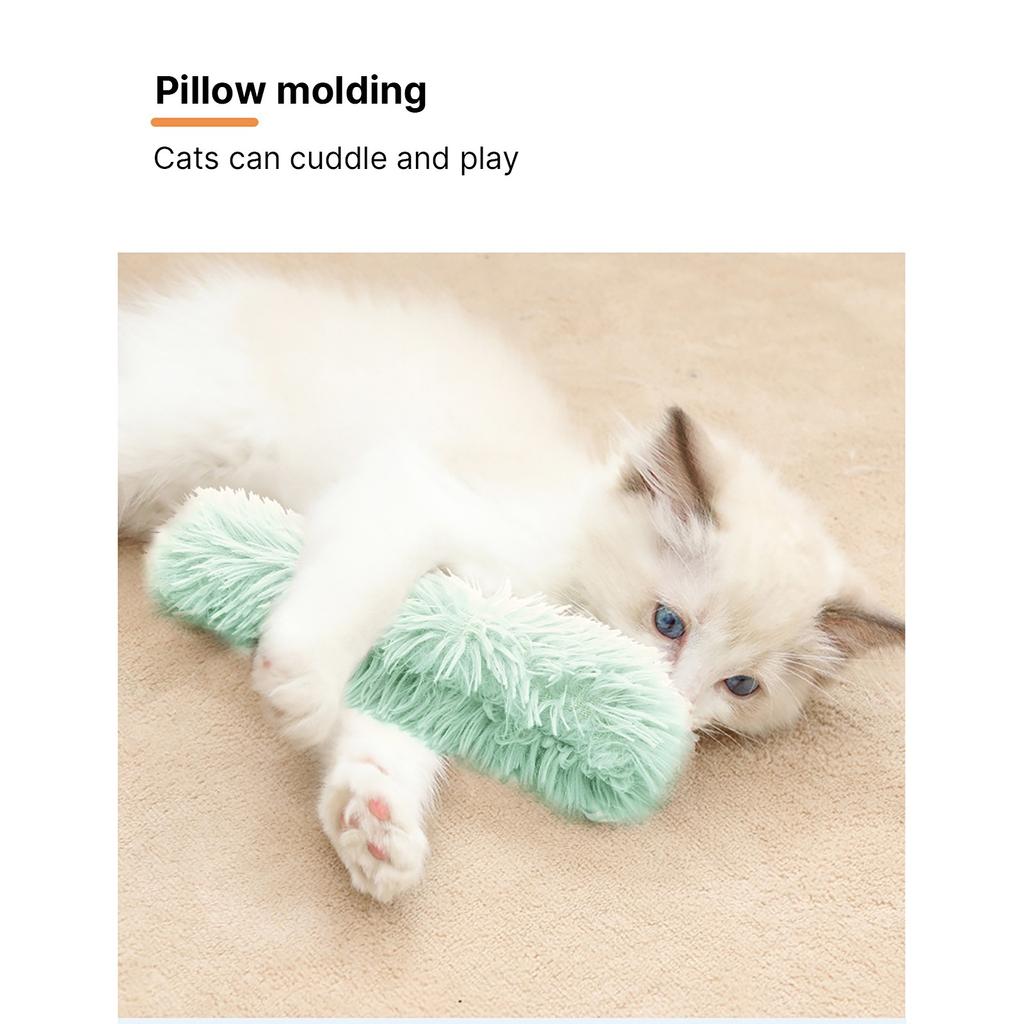 Catnip Kiicker - игрушка для кошек, домашние игрушки для кошек, интерактивная мягкая плюшевая подушка для кошек, игрушка для прорезывания зубов с кошачьей мятой, шуршащая игрушка для кошек при прорезывании зубов
