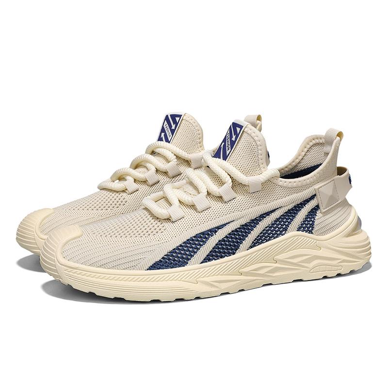 Модные новые мужские повседневные спортивные туфли, дышащие, Fly Woven, повседневные кроссовки для бега на открытом воздухе, нескользящие, износостойкие, баскетбольные, теннисные туфли