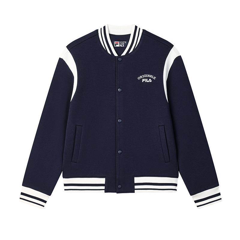 Fila Оригинальная модная универсальная повседневная куртка-бомбер с длинным рукавом для мужчин, куртки Secret-Mirror-Blue F11M519502F-DB
