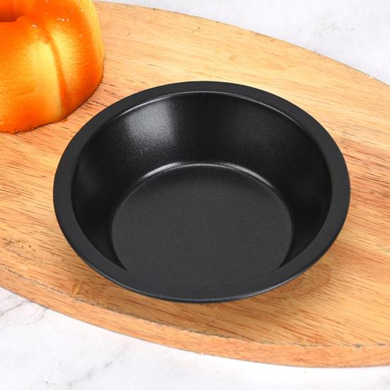 6Pcs 5-inch Mini Pie Pan Nonstick Food Grade Carbon Steel Dishwasher Oven Safe Round Baking Dessert Cake Tart Dish Plate Kitchen Supplies
