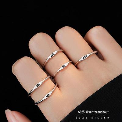 Кольцо Banyan Tree Five Elements Glaze: Серебряное кольцо S925, дизайн «Золото, Дерево, Вода, Огонь, Земля», женское модное кольцо на указательный палец.