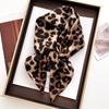 1pc Luxury Brand Leopard Print Bandana Square Scarf Women's Imitation Silk Scarf Casual Versatile Decoration Small Neck Scarf