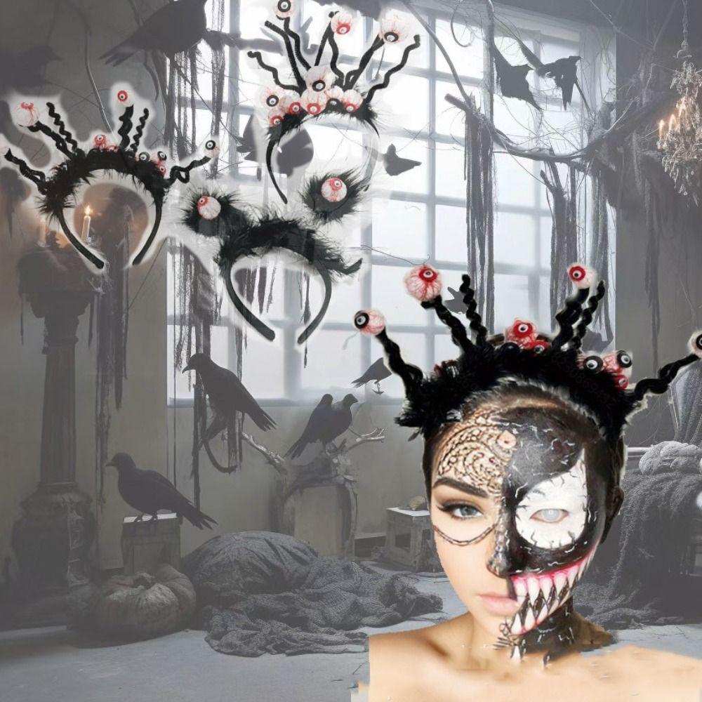 Party Decor Halloween Eyeball Headband Lightweight Horror Hair Hoop Spooky Hairband Cosplay Props