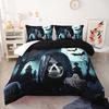 Хэллоуинский веселый мультяшный постельный комплект размера фулл, размера кинг, комплект пододеяльника из микрофибры, одинарный пододеяльник для мальчиков и девочек-подростков