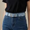 Metal Buckle Star Hole Sequin Belt Double Grommet Hole Trouser Decor Decoration  Dress Decor