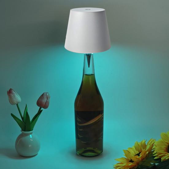 Перезаряжаемая беспроводная лампа-бутылка с сенсорным управлением и регулируемой яркостью, без мерцания, защита глаз, портативная беспроводная настольная лампа, светодиодный светильник