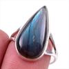 Natural Labradorite Gemstone 925 Solid Sterling Silver Jewelry Ring Size 8 N8n27