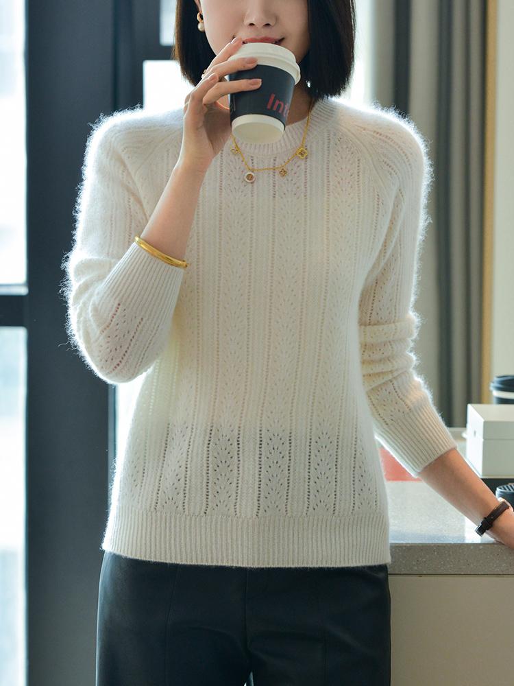 Женский кашемировый свитер Qinghe кашемир 30% кашемир 70% шерсть осенне-зимний кашемировый пуловер мягкий и теплый