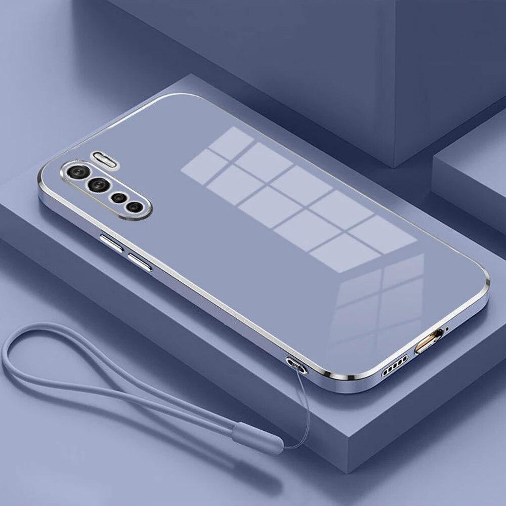 Чехол для OPPO A91, чехол для телефона Oppo A91, CPH2001, CPH2021, роскошный противоударный силиконовый чехол с квадратным покрытием, чехлы для задней панели oppo a91