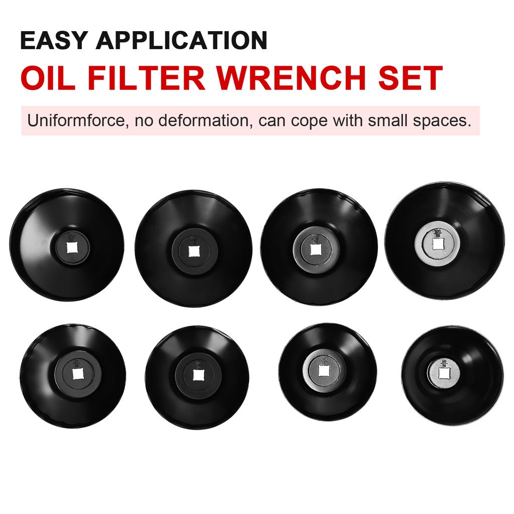 30Pcs Oil Filter Captype Removal Wrench Socket Set 12inch 12.5mm Mouth Car Fuel Filter Remover