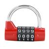 4 Dial Digit Code Combination Padlock Travel Suitcase Gym Locker Security Password Lock Red