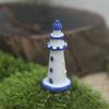 6pcs/set Plastic Lighthouse Tower Mini Fairy Garden Miniatures Gnomes DIY Bonsai/ Terrariums/ Succulents/ Micro Moss Landscape Decoration