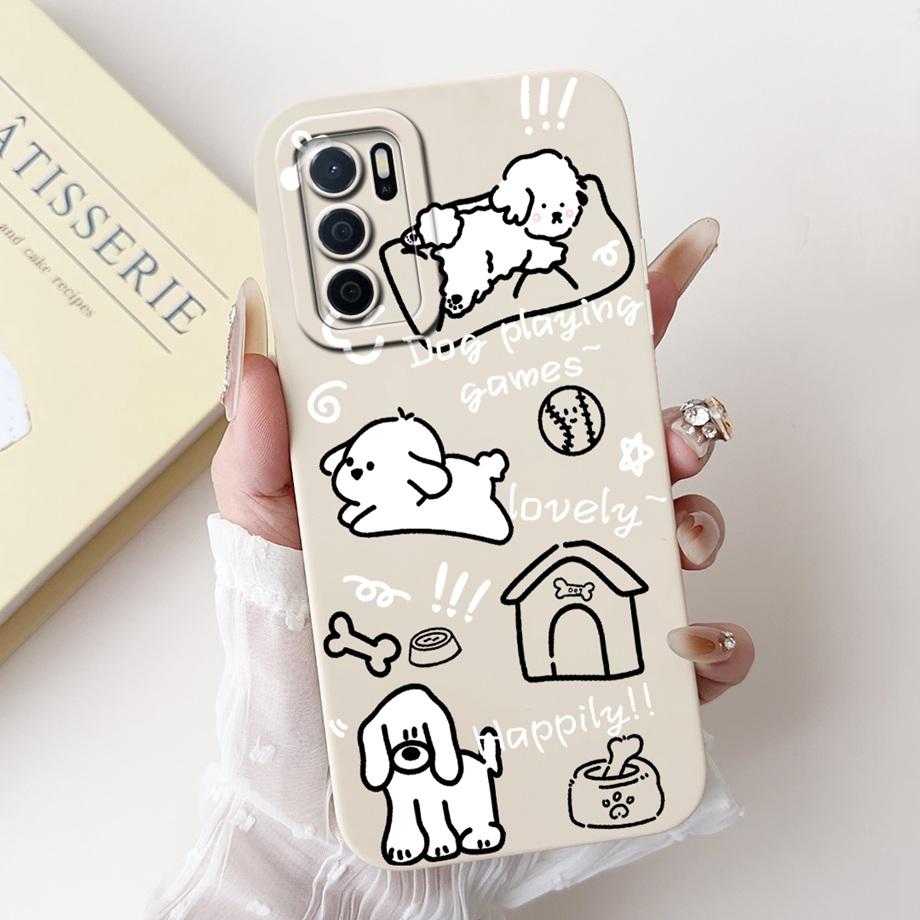 For Oppo A16 A16s A16k A16e Phone Case Soft Matte Silicone Capa Oppo A54s CPH2273 Funda Goothic Style Cartoon Panda Back Cover