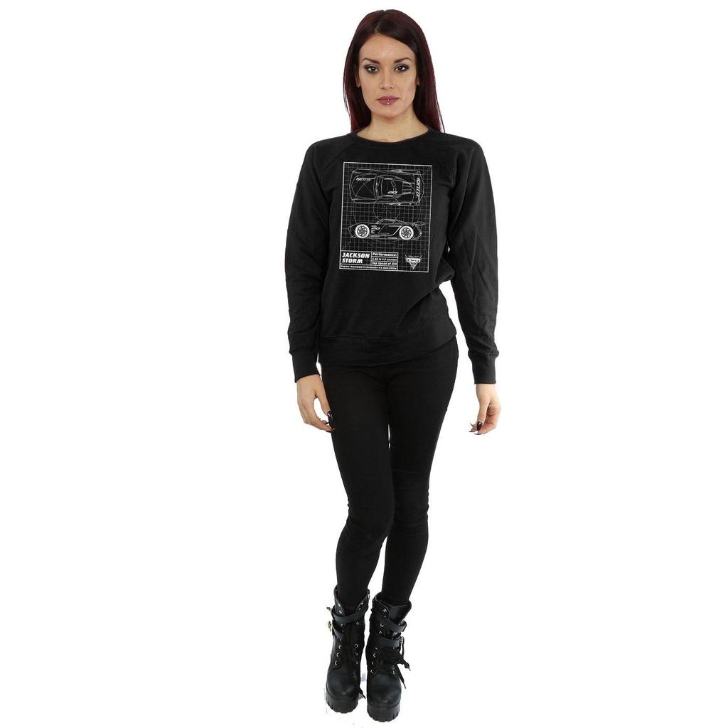 Disney Womens/Ladies Cars Jackson Storm Blueprint Sweatshirt