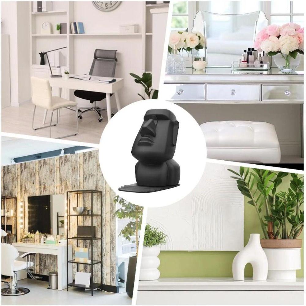 Creative Design 3in1 Phone Holder Unique Design Creative Moai Statue Office Desk