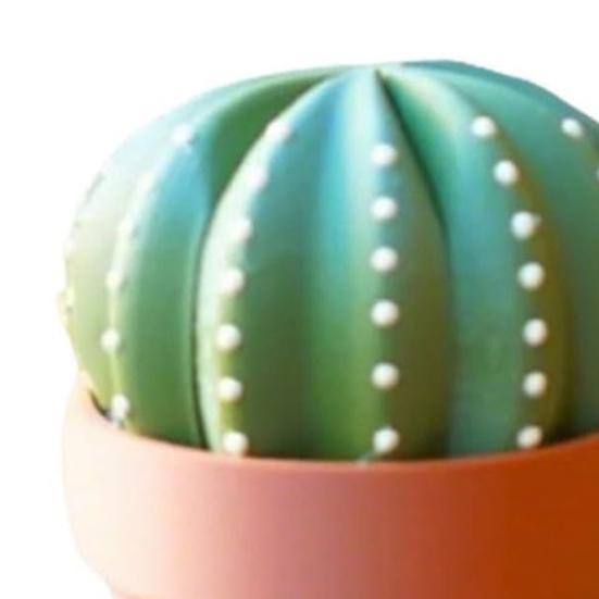 Cactus Coaster Set 3D Printed Cactus Coaster with Flowerpot Holder Funny Desktop Coaster for Plant Lovers Gift Home Office Bar Decoration