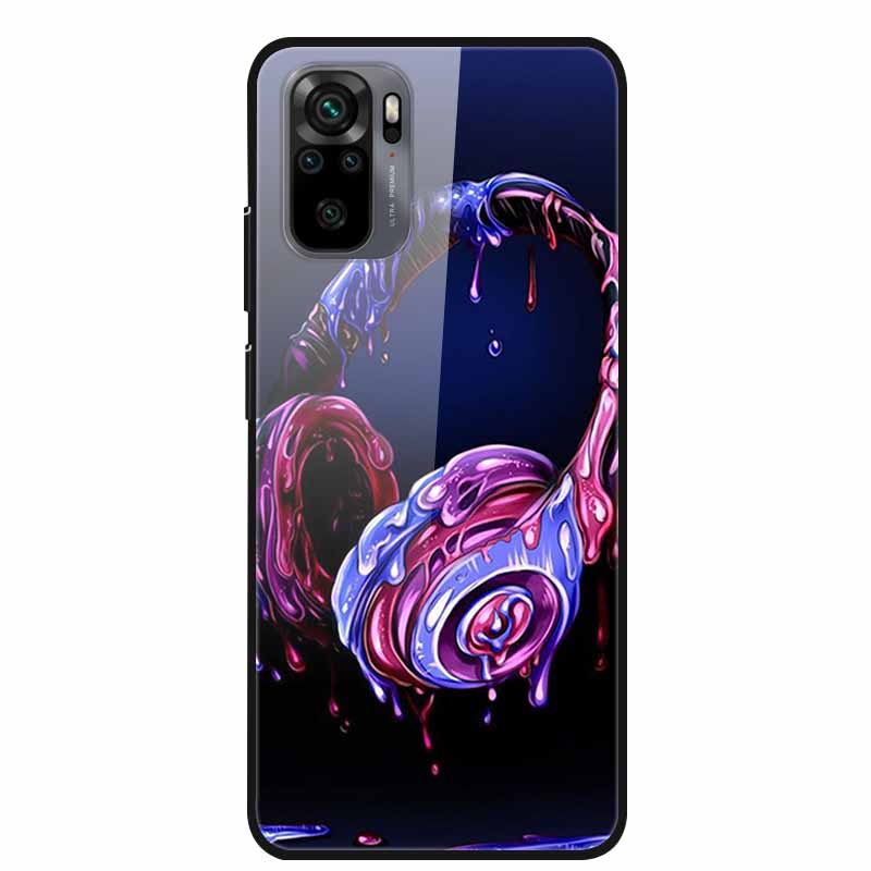 Закаленное Стекло Чехол для Redmi Note 10 Pro Чехол Жесткий Чехол для Xiaomi Redmi Note10 5G Чехол для Телефона Note10 Pro Fundas Бампер из ТПУ