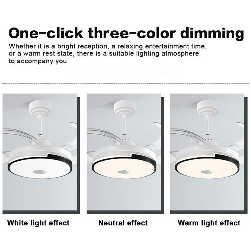 6-скоростная регулировка Невидимый вентилятор Потолочный вентилятор с подсветкой Бытовое освещение для спальни Светодиодное освещение Электрический вентилятор Аудио вентилятор с Bluetooth Подсветка вентилятора