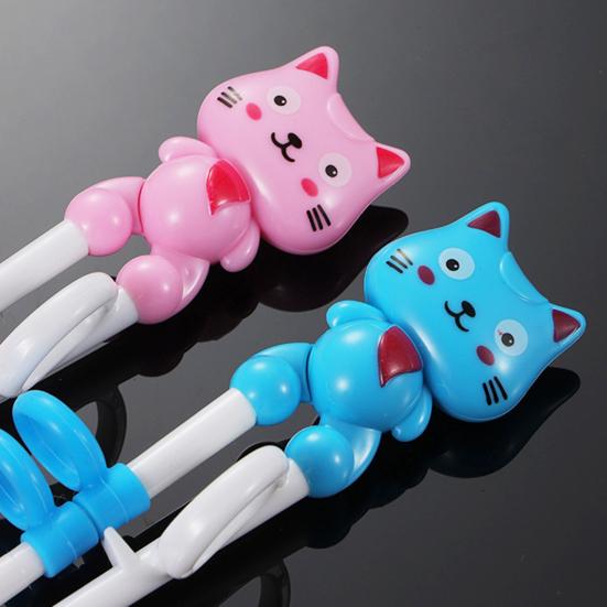 2 пары детских палочек для еды, простые в использовании многоразовые обучающие палочки для еды в форме милых животных, обучающие палочки для детей