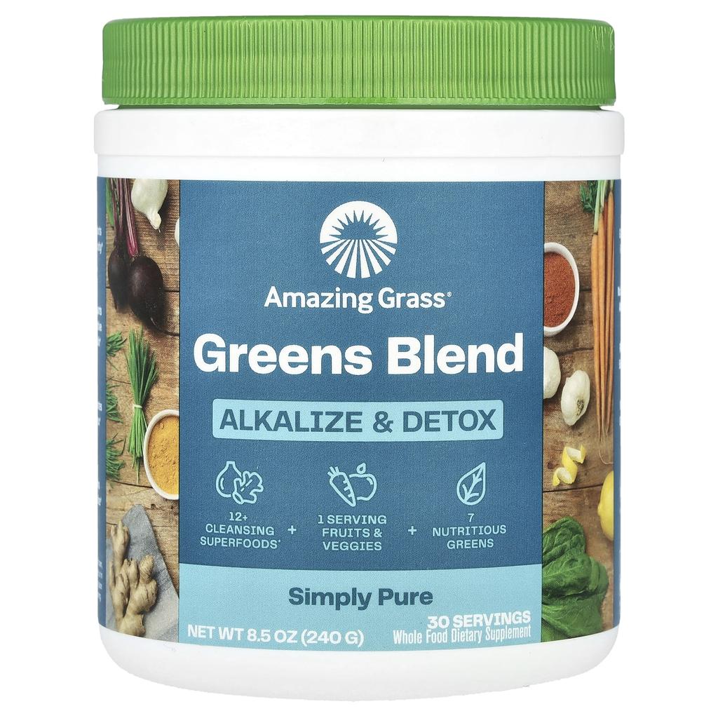 Amazing Grass, Зеленый суперфуд, Алкализующий и детокс, 8,5 унций (240 г)