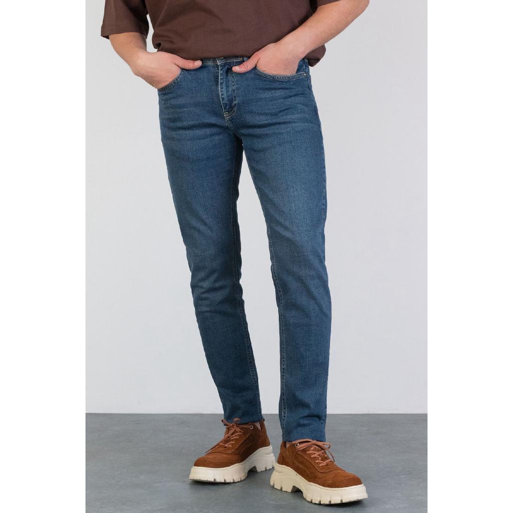 Мужские бежевые облегающие джинсы из гибкой лайкры Джинсы Hlthe001966