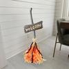 Animated Floating Witch Broom 28" Halloween Magic Dancing Broom Light Up Moving Broomstick with Sound for Haunted House Floor Decor