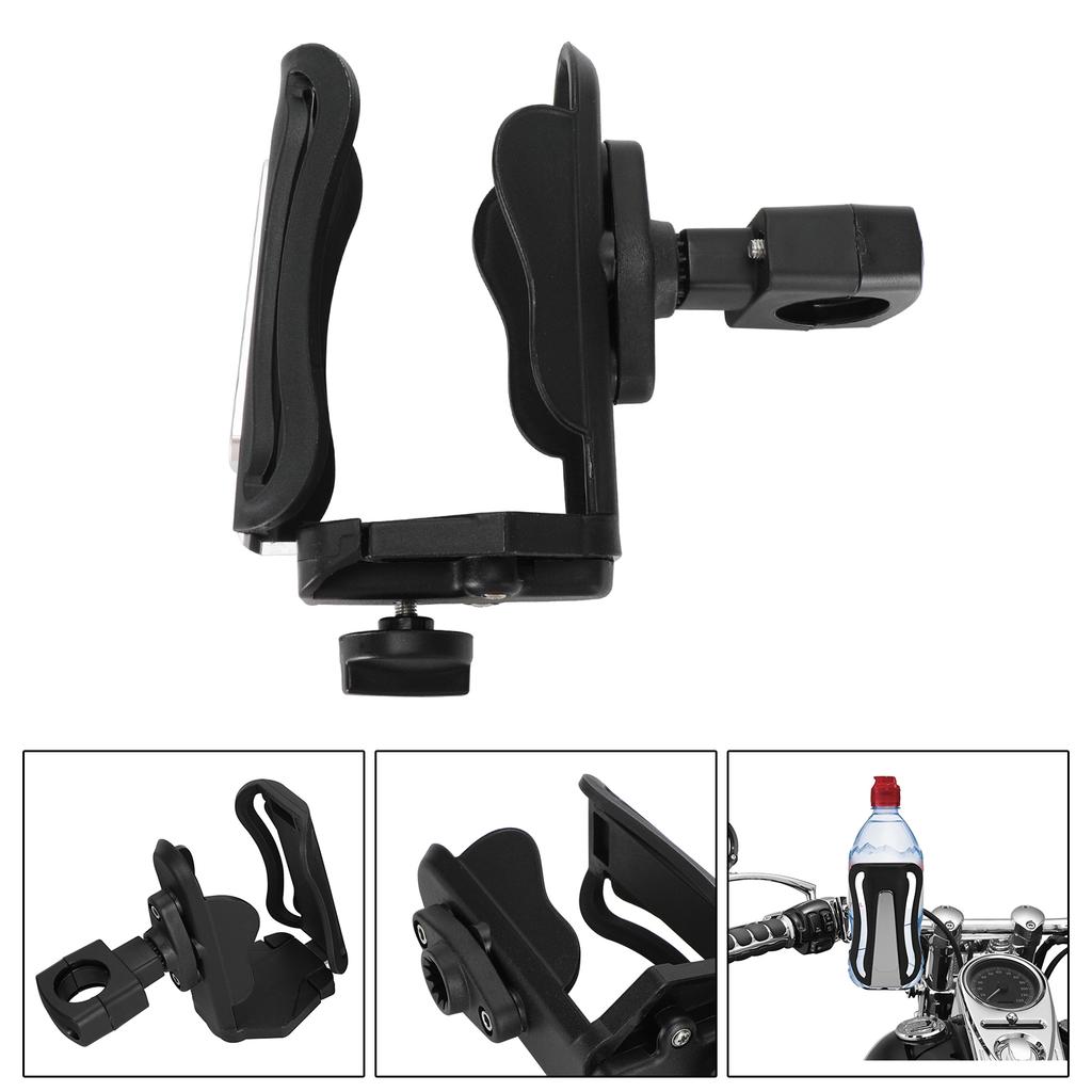 Регулируемый держатель для стакана на руль, кронштейн для крепления бутылки, 25 мм, серебристый, для мотоцикла