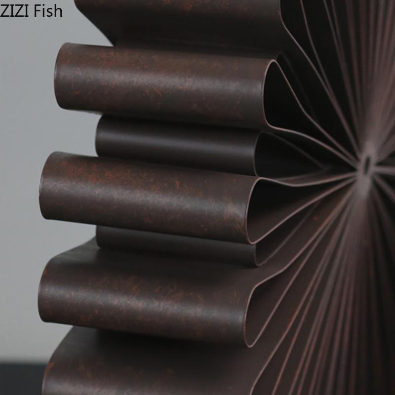 Creative Sunflower Geometric Circular Ornaments Abstract Crafts Desk Decoration Folding Circle Sculpture Room Aesthetic Decor