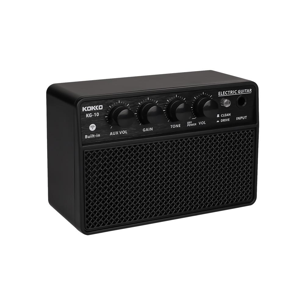 Mini Portable Guitar Practice Speaker KOKKO 10W Small Electric Guitar Amp for Daily Practice Street Performances Rechargeable