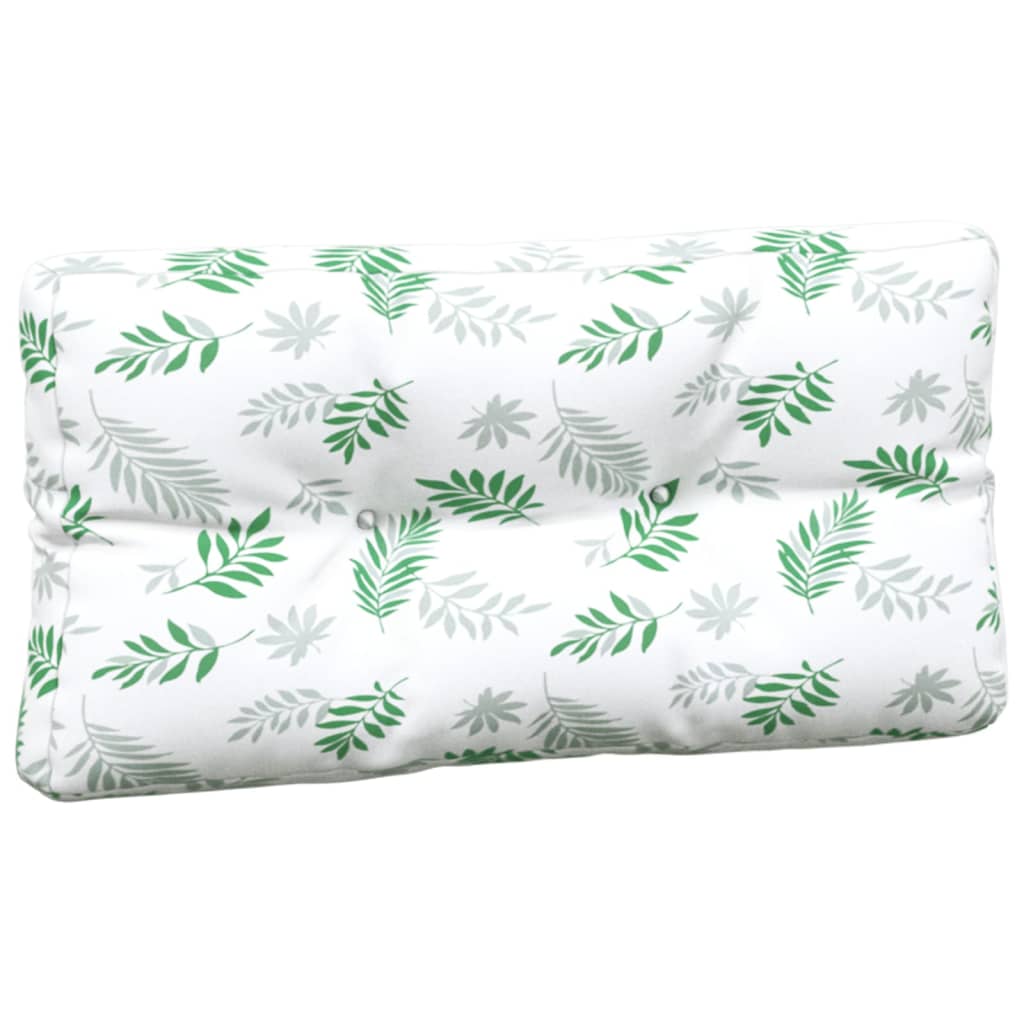 7 Piece Palette Cushions with Leaf Pattern Fabric