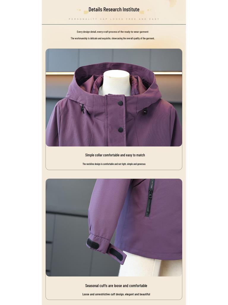 New Style Mom's Winter Detachable Cotton Jacket for Middle-Aged & Elderly Women - Thick Anti-Cold Parka Coat