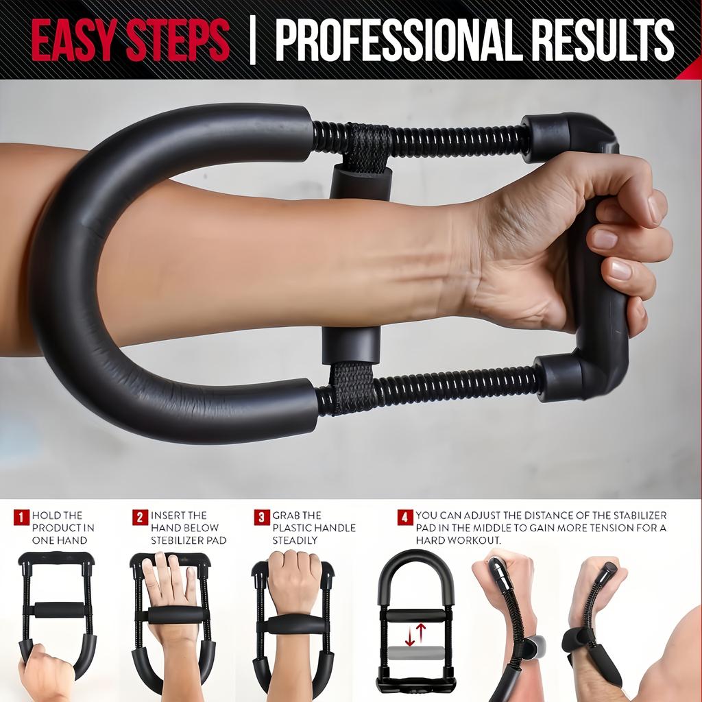 1pc Iron Forearm Strength Trainer - Adjustable Hand Grip Strengthening Device, Enhances Wrist Strength, Dexterity & Coordination