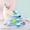 Colorful Cats Ball Play Chew Scratch Training Toys Chase Ball for Kitten Play Disk Interactive Kitten Exercise Toy