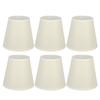 6PCS CreamColoured Fabric Cloth Lamp Shade Replacement for E14 Wall Lamp Chandelier Home Decoration